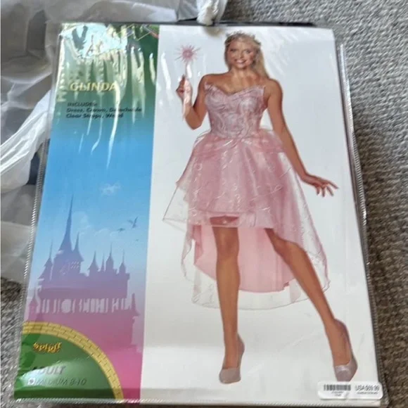 Adult Glinda Pink Fairy Costume - Picture 1 of 3